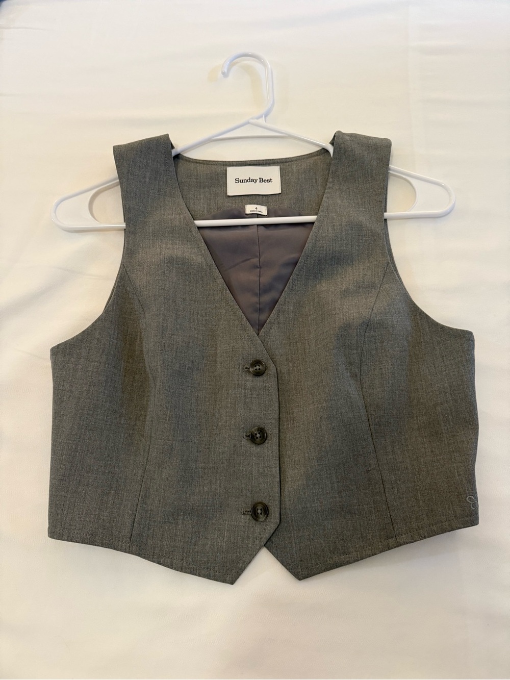 Sunday Best Gray Women's Tailored Vest